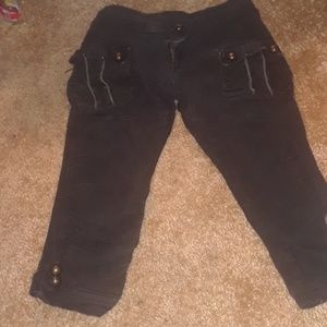 Pauper  style pleated capri pants